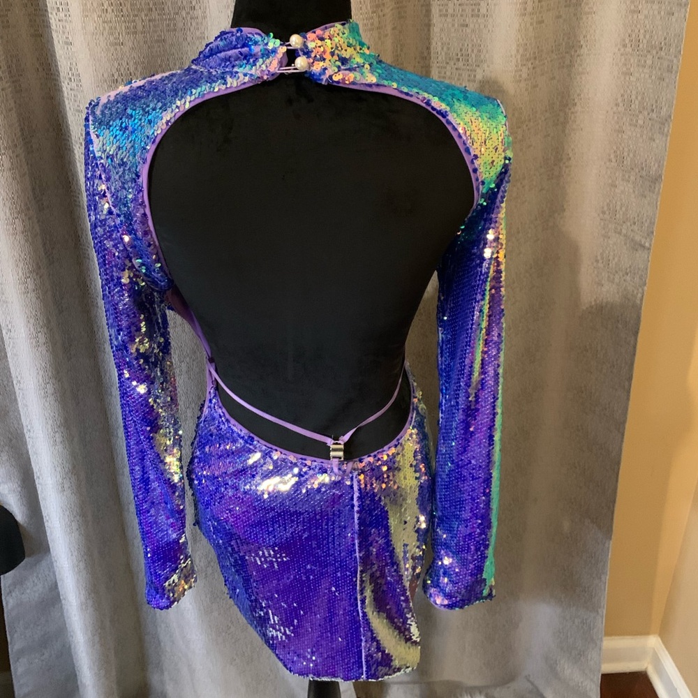 Fashion Nova Hologram Star Sequin Dress